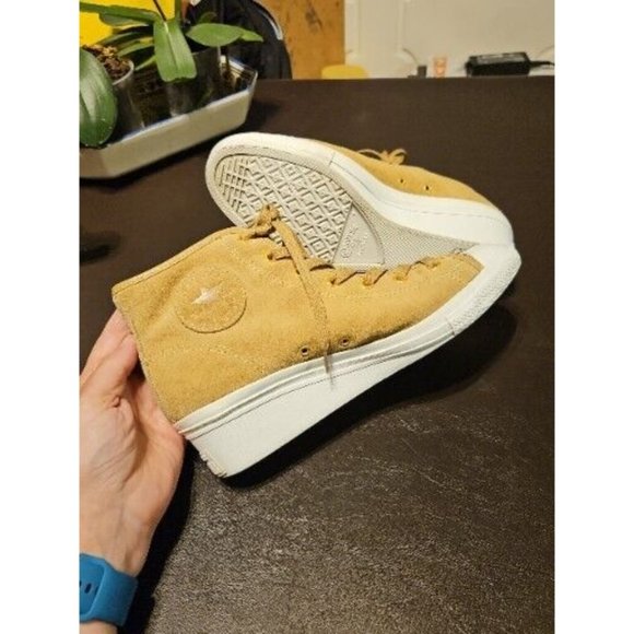 Rare Immaculate SIZE 6 Preloved high heel Converse AllStar Suede thin fur lining - Picture 3 of 16